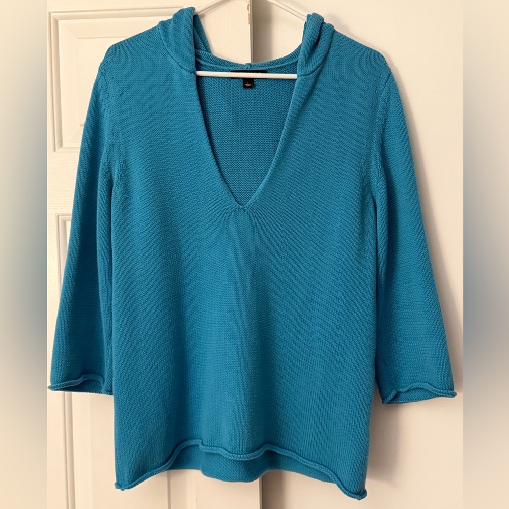Banana Republic V-Neck Hooded Sweater Size Large